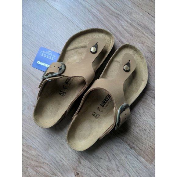 Birkenstock Gizeh Big Buckle Sandals EU 41 Women 10-10.5 Mud Torty Nubuck - Picture 3 of 12